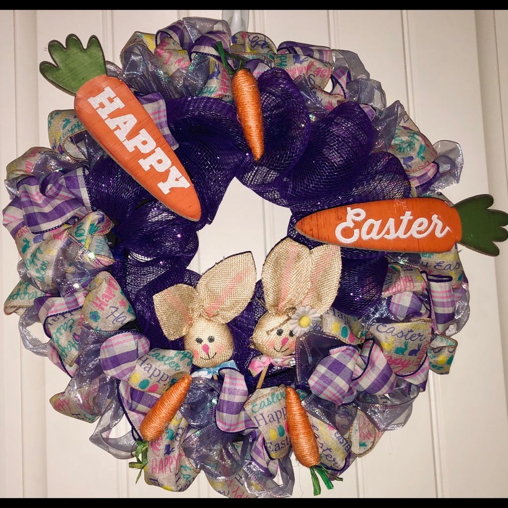 Purple Easter Wreath